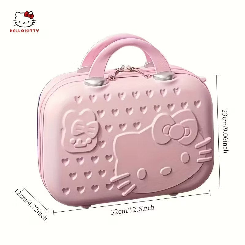 Sanrio Hello Kitty Mini Suitcase, Purse, Makeup Travel Bag Case - Pink