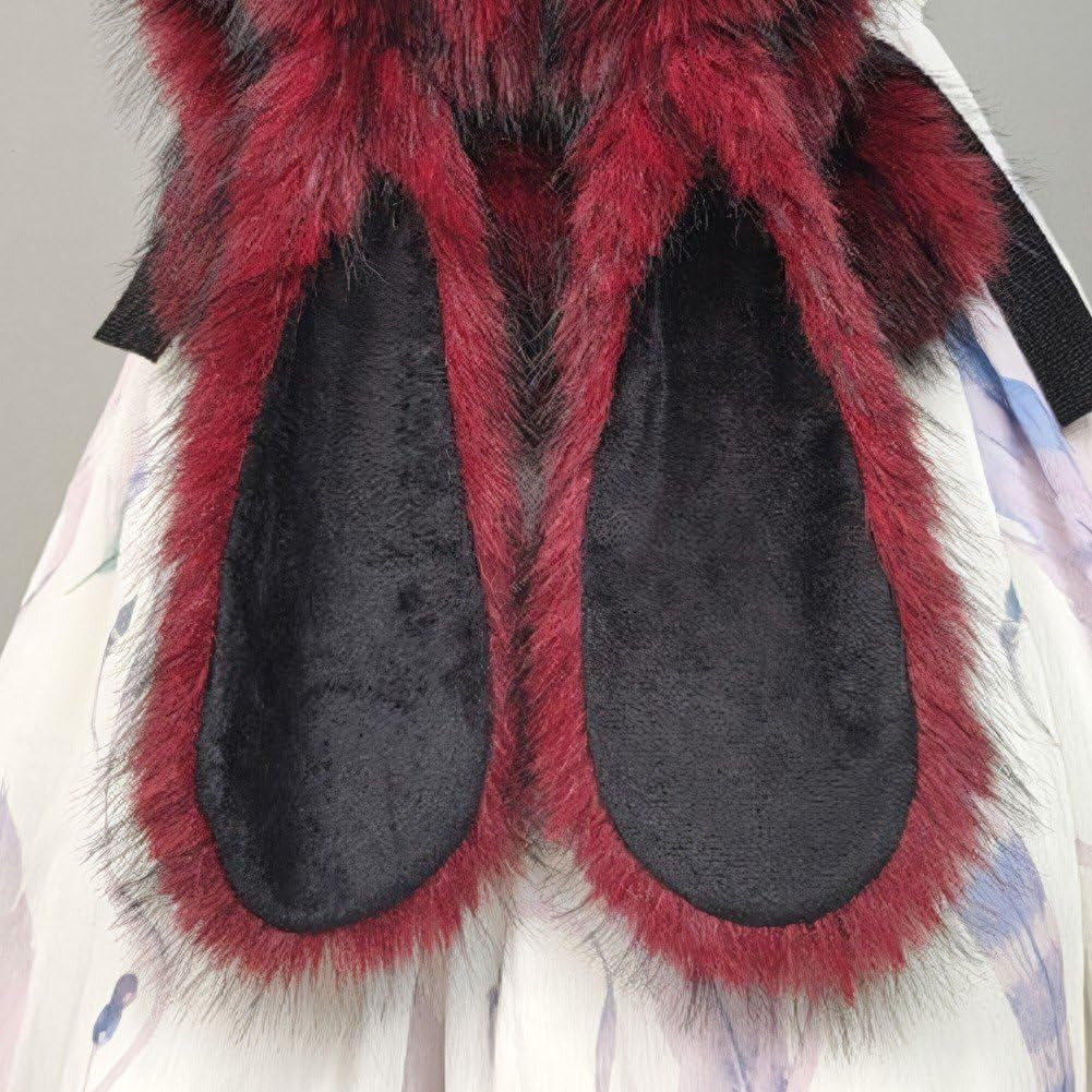 Goth Emo Punk Kawaii Bunny Rabbit Ears Fuzzy Furry Y2K Mini Backpack Bag