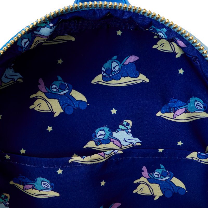 Loungefly SDCC Bedtime Stitch Glow Mini Backpack