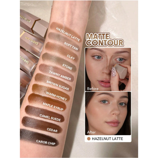 SHEGLAM Sun Sculpt Liquid Contour – Hazelnut Latte | Matte Finish,ormula