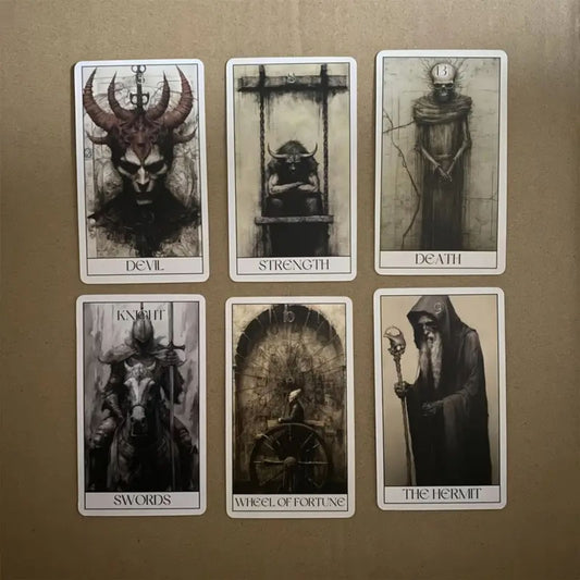 Dark Aesthetic Gothic Horror Movie Inspired Fantasy Tarot Cards Deck