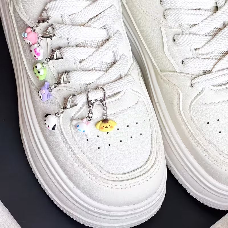 Sanrio 7pcs Shoe Charms Decoration Melody Kuromi for Sneakers, Boots, Shoelaces
