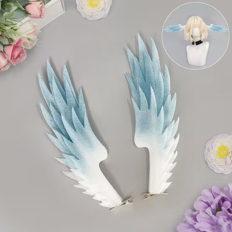 6x Angel Wings lightweight Foam Anime Cosplay Prop Headpiece Hair Clips