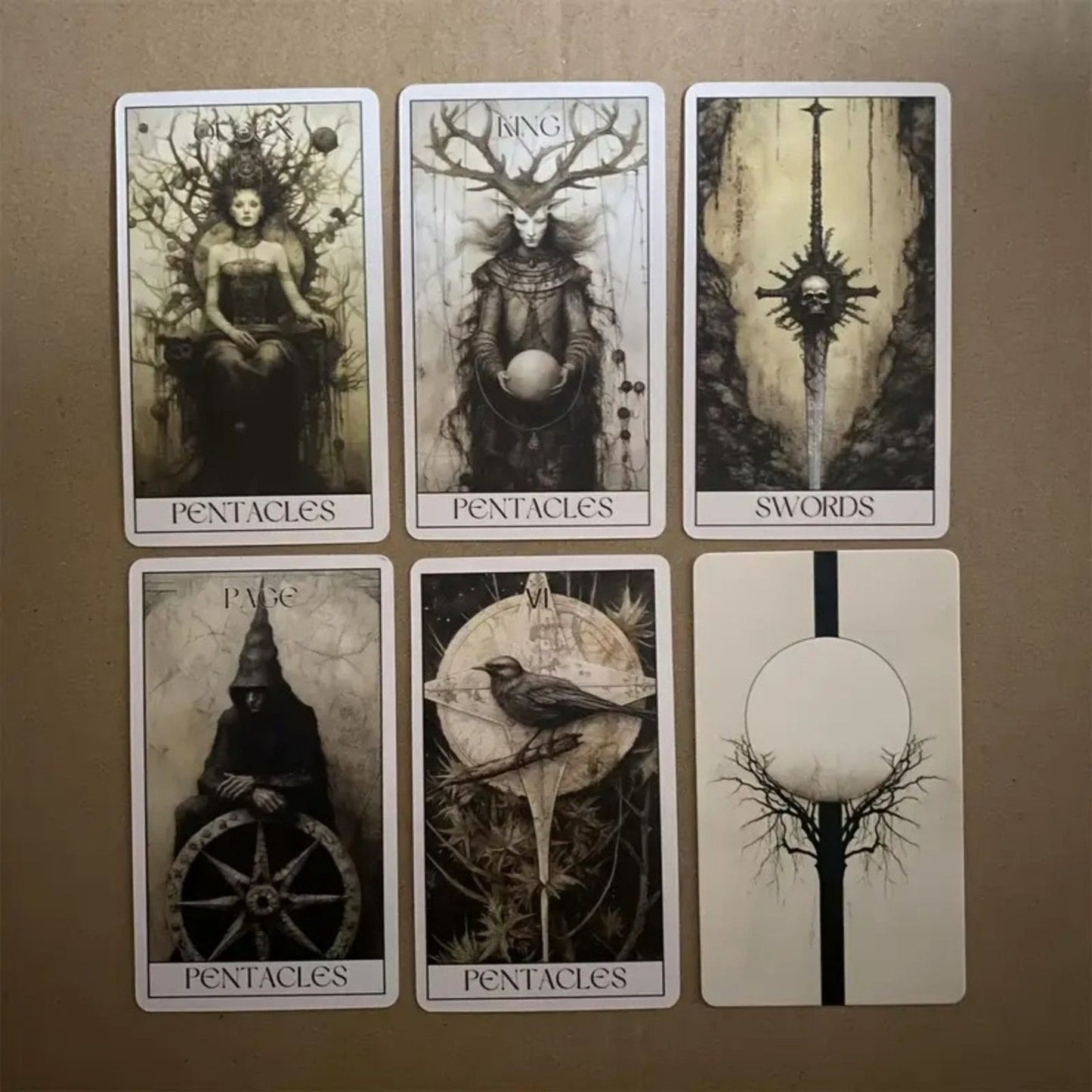 Dark Aesthetic Gothic Horror Movie Inspired Fantasy Tarot Cards Deck