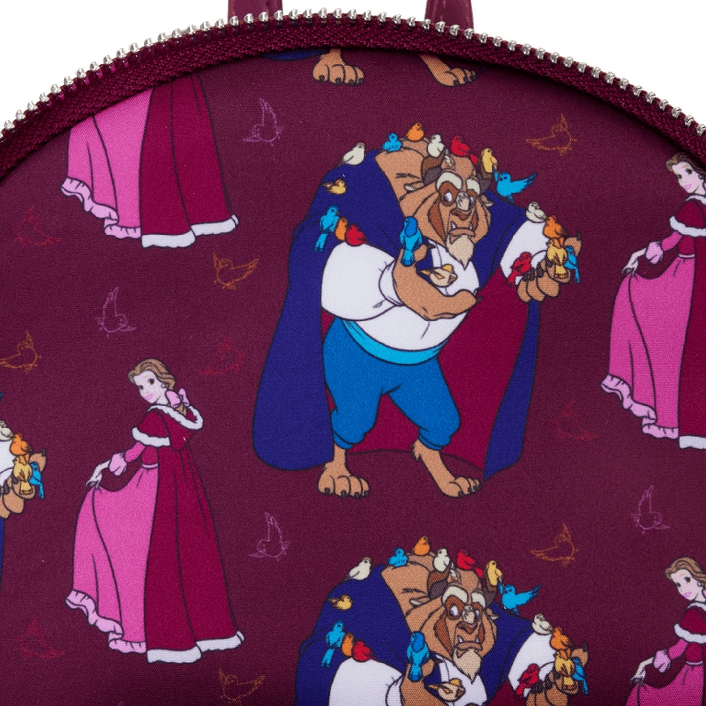 Loungefly Exclusive Disney Beauty & The Beast With Birds Mini Backpack LE 1000