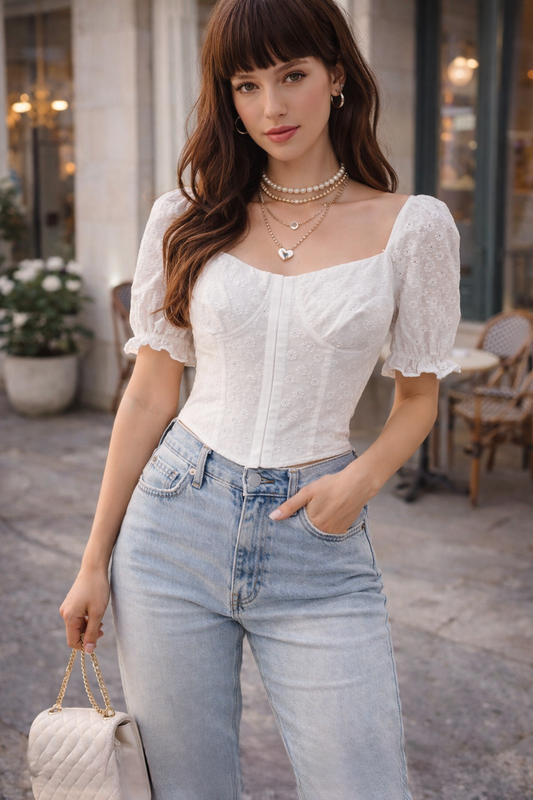 Dolls Kill Horoscopez Ships In The Night Princess Corset Blouse Top