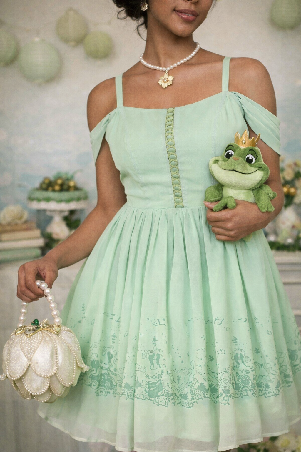 princess and the frog tiana green dress Disney bound Ballgown Style – Wicked Silk SID-D30282