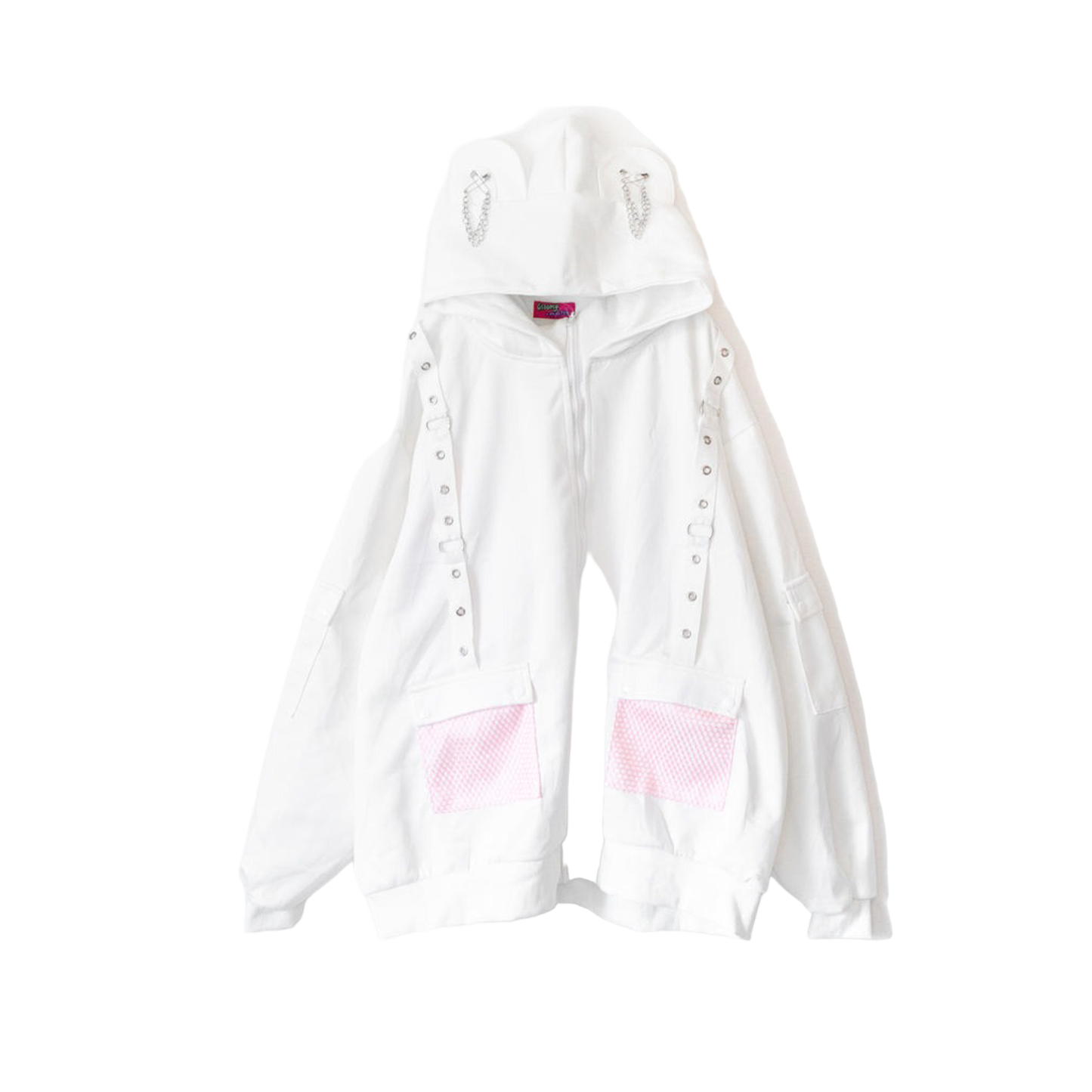 Gloomy Bear Punk White Hoodie