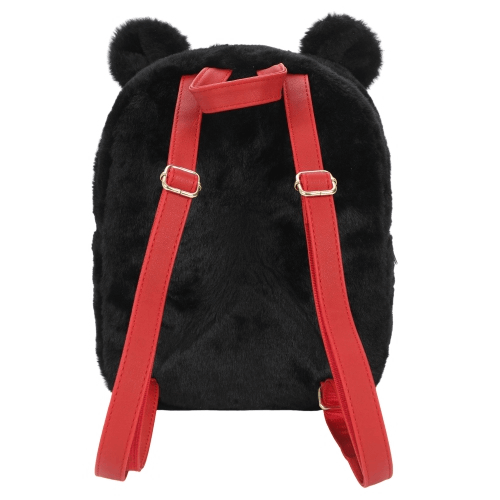 Bioworld Mori Chack Gloomy Bear Figural Black Fuzzy Plush Mini Backpack