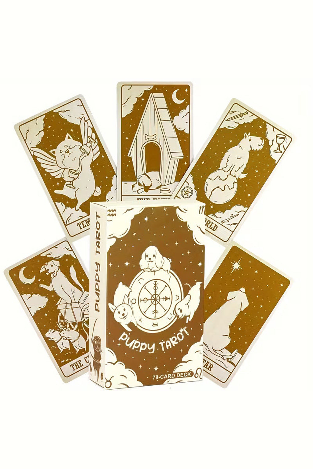 Adorable Cute Kawaii Puppy Dog Tarot Card Deck – 78-Card Deck