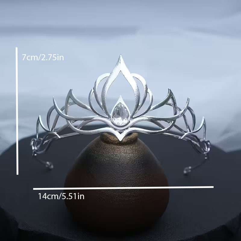 Elegant Queen Elf Silver Cosplay Costume Tiara Crown