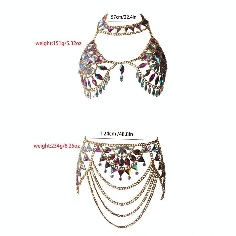 Sexy Rave, Party, Fiesta, Mardi Gras, Club Festival Bikini Outfit Set