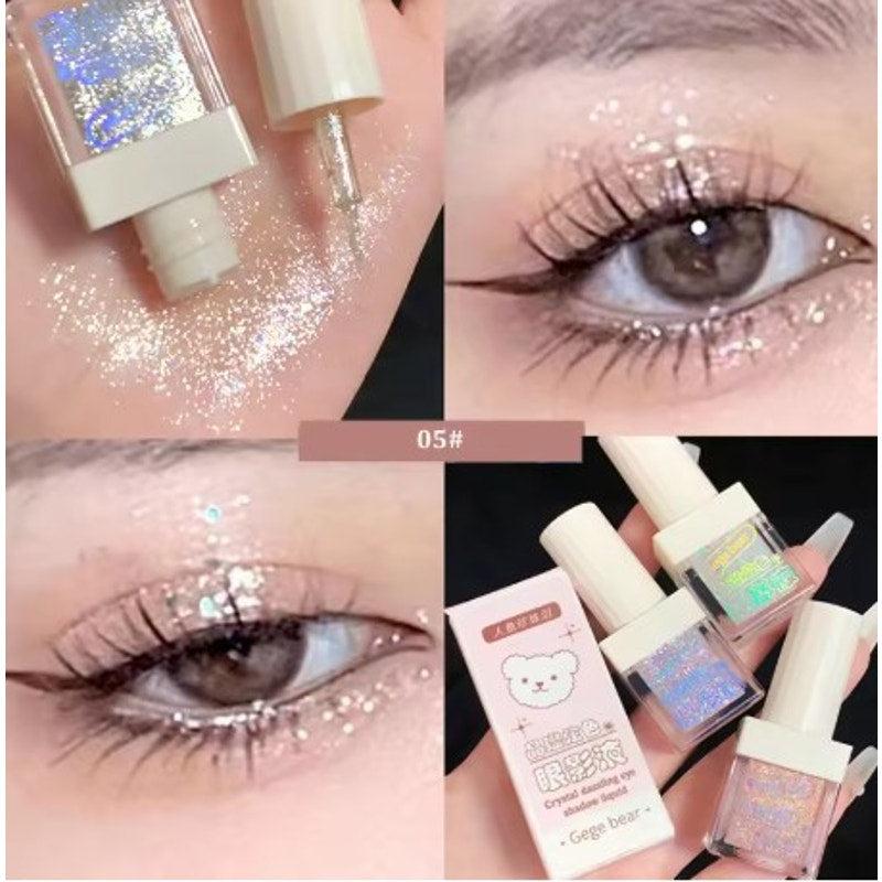 Crystal Glitter Eye Gel – Shade 05# Grape Bear | Chunky Silver Holographic