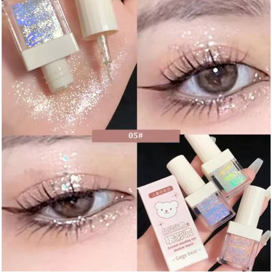 Crystal Glitter Eye Gel – Shade 05# Grape Bear | Chunky Silver Holographic