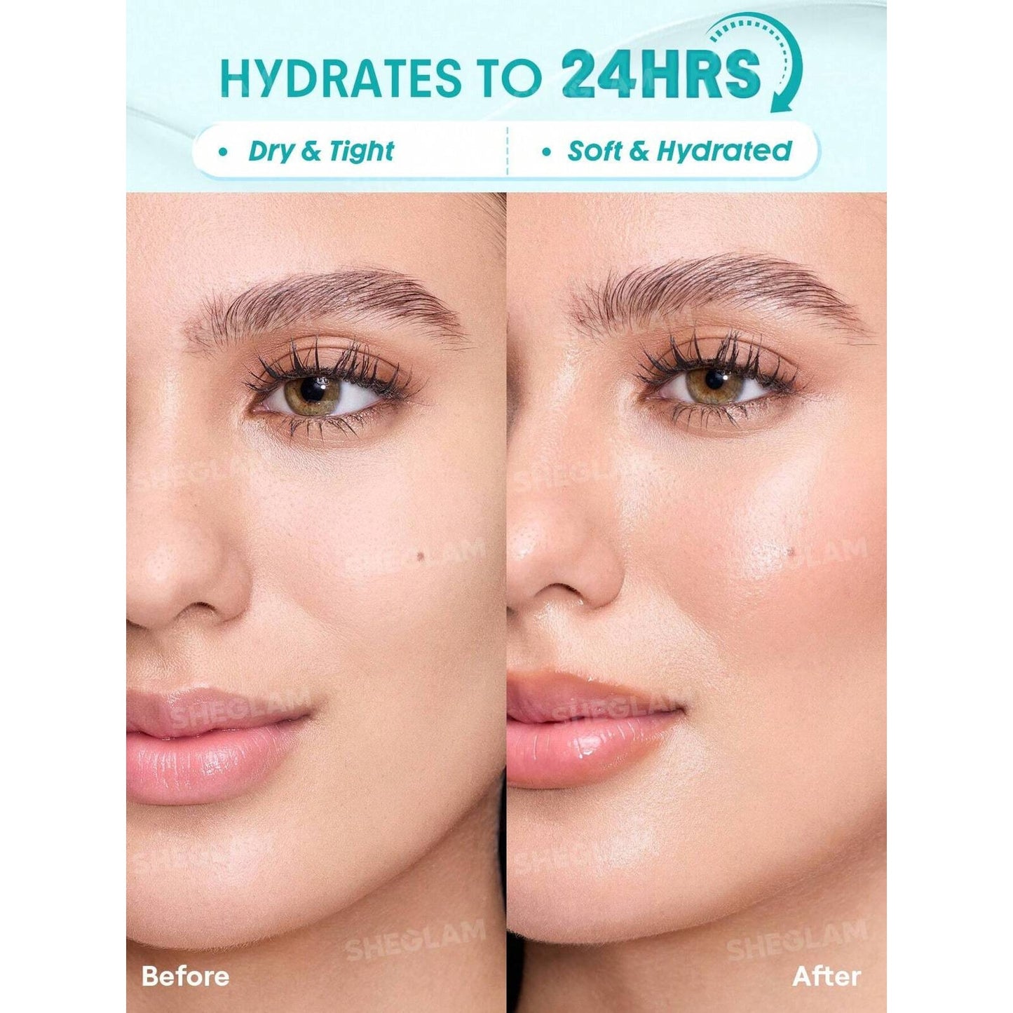 SHEGLAM Jelly Hydrating Primer – Dewy Makeup Grip Moisturizer with Bouncy Smile