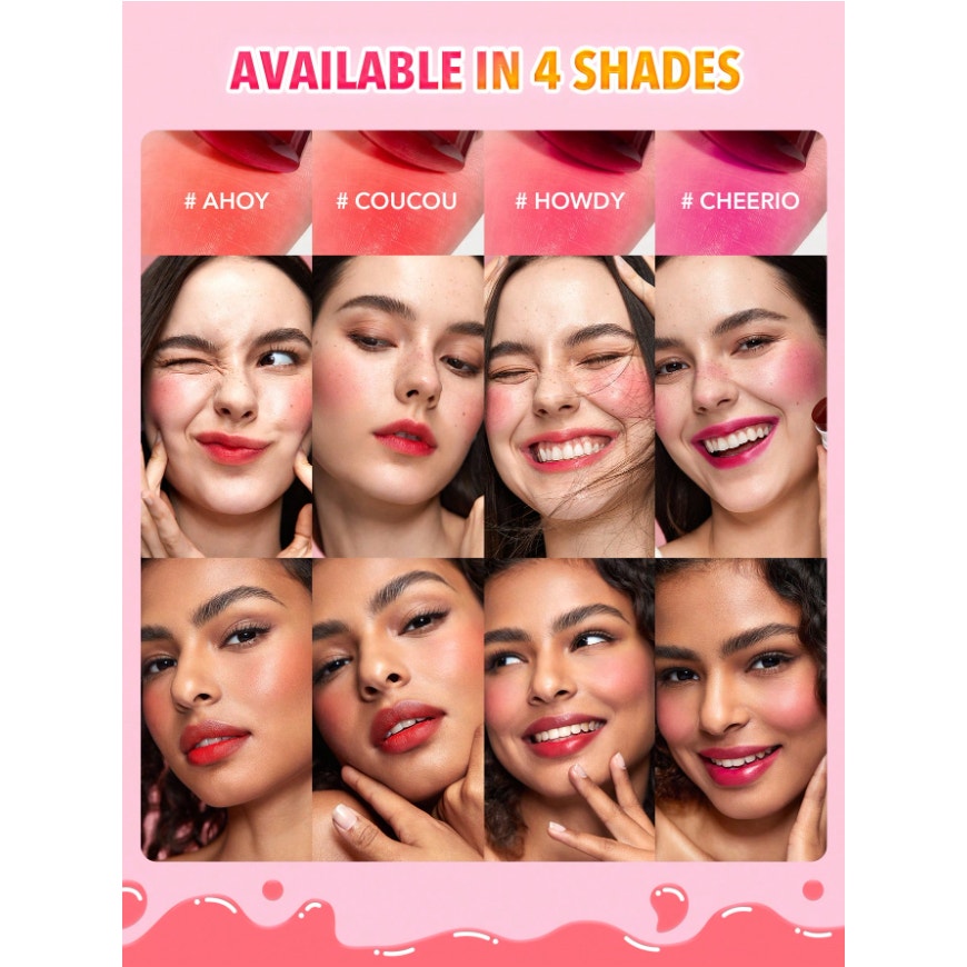 SHEGLAM Jelly Wow Blush Stick – Cheerio Shade Lip & Cheek Tint All-in-One Makeup