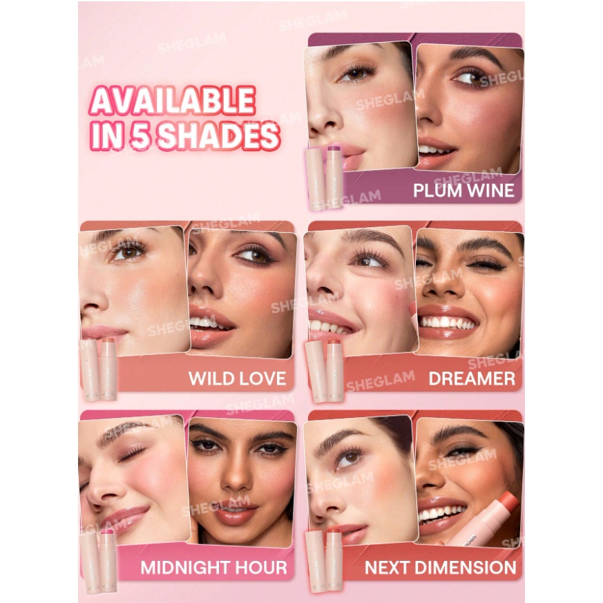 SHEGLAM Cream Blush Stick – Dreamer Shade | Twist-Up Makeup Blush
