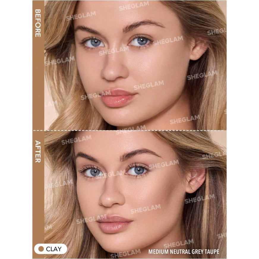 SHEGLAM Sun Sculpt Liquid Contour – Clay | Matte Cream Contour Stick | Medium
