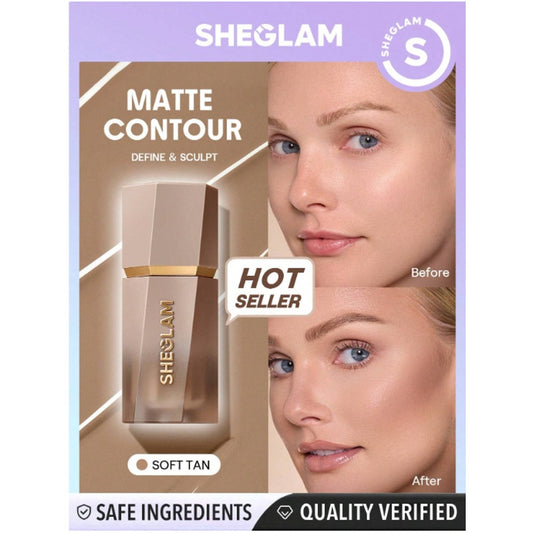 SHEGLAM Sun Sculpt Liquid Contour – Soft Tan | Hot Seller | Cream-to-Matte