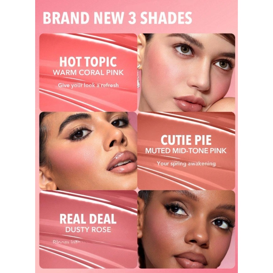 SHEGLAM Liquid Blush “Cutie Pie” | Matte Mid-Tone Pink | Long-Lasting, Vitamin C