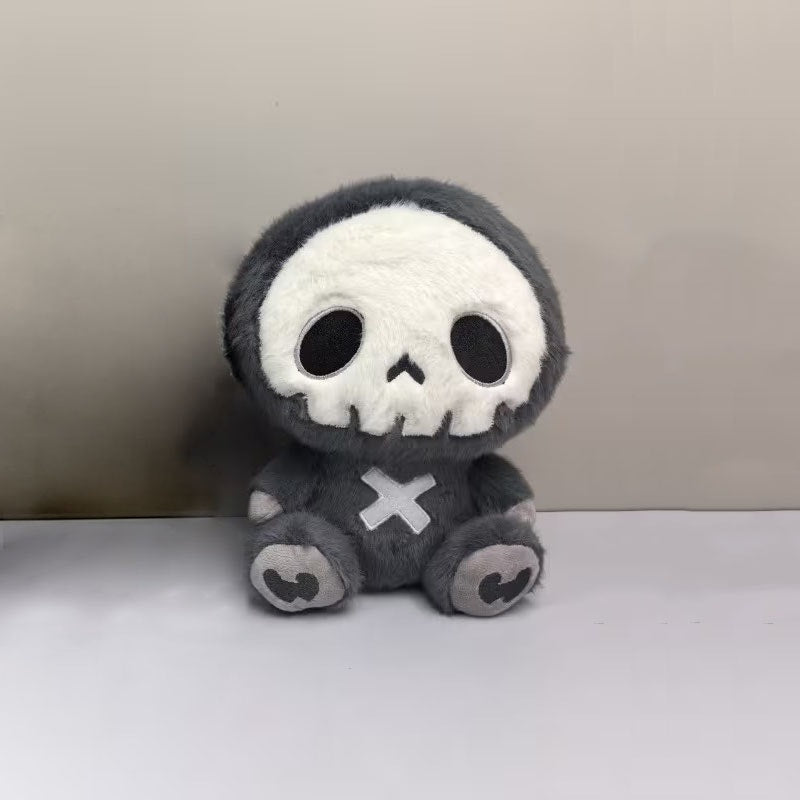 Cute Emo Goth Skull Anime Video Game Dungeon Grim Reaper Stuffed Animal Toy