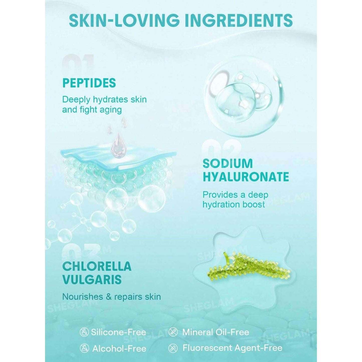 SHEGLAM Jelly Hydrating Primer – Dewy Makeup Grip Moisturizer with Bouncy Smile