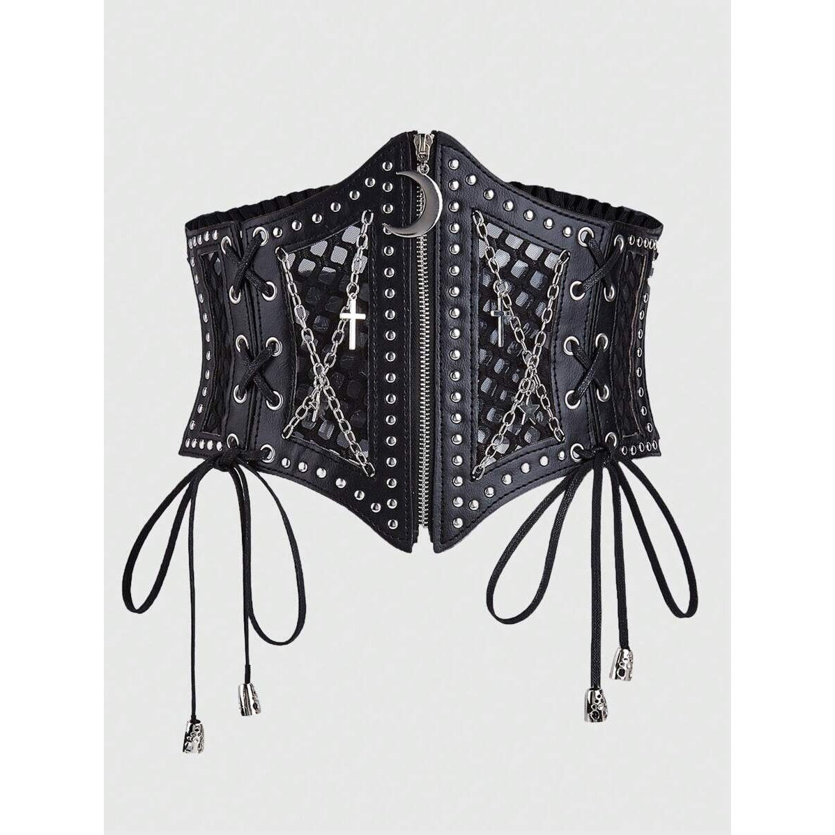 Goth Gothic Emo Punk Corset Waist Cincher Style Charm Lace Up Belt