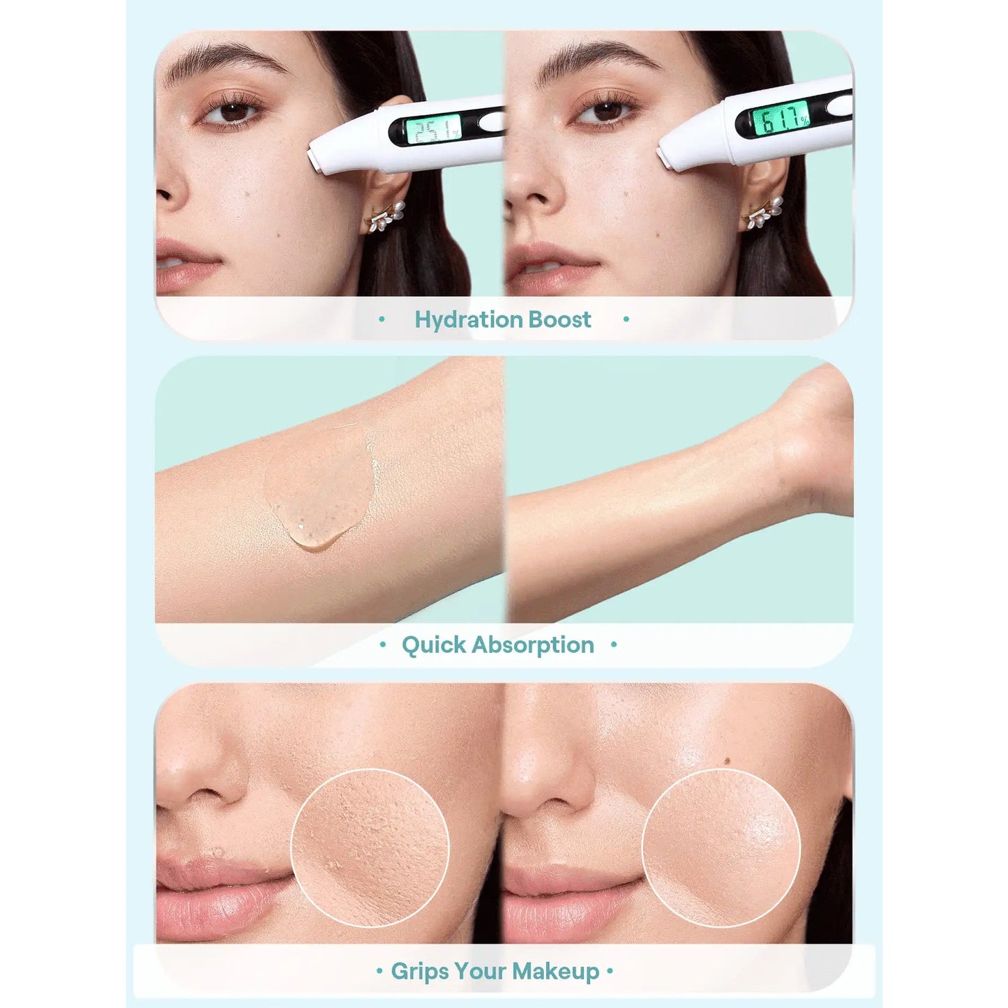 SHEGLAM Jelly Hydrating Primer – Dewy Makeup Grip Moisturizer with Bouncy Smile