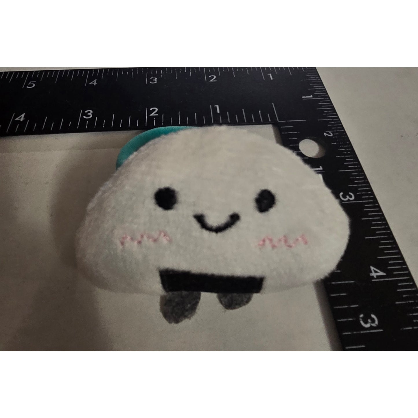 Kawaii Onigiri Plush Hair Tie Elastic Band – Cute Rice Ball Face Accessory