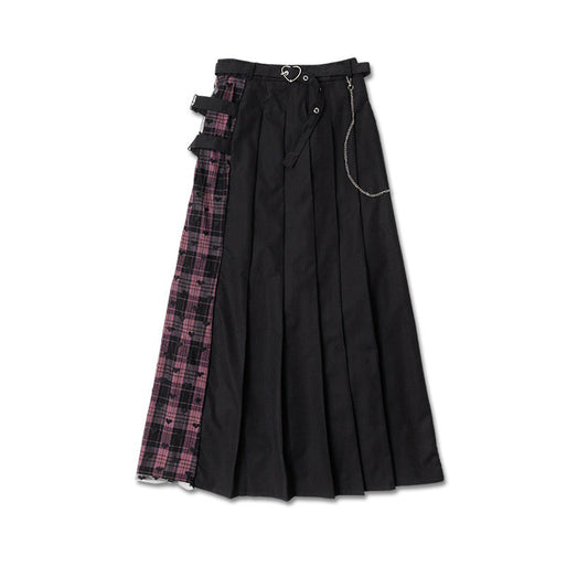 Japanese Harajuku Love Punk black pink skirt