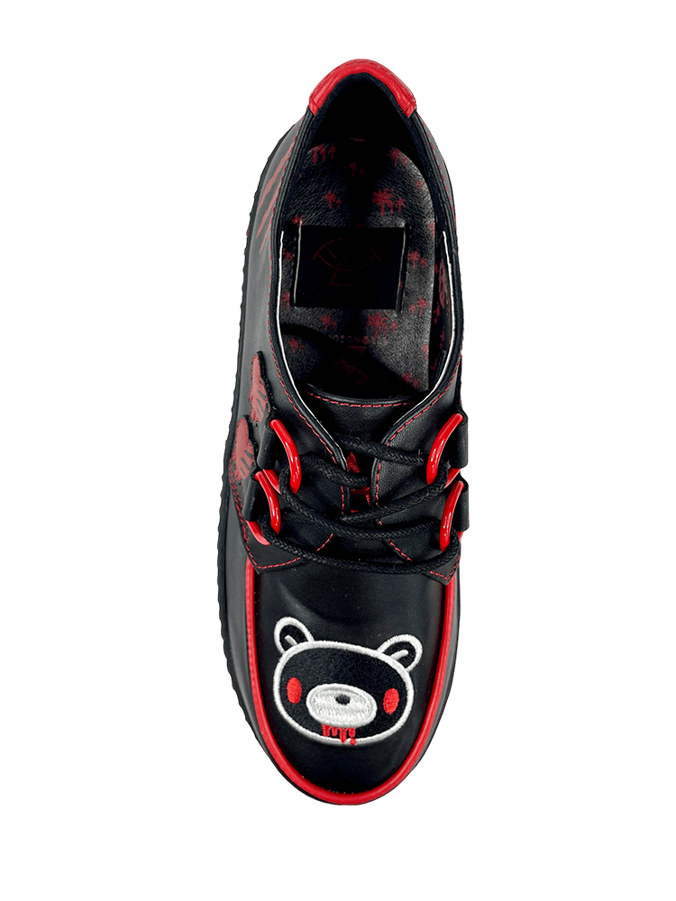 YRU x Gloomy Bear Goth Emo Krypt Creeper Shoes - Black / Red