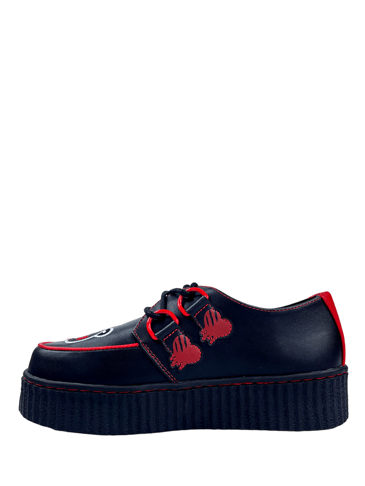 YRU x Gloomy Bear Goth Emo Krypt Creeper Shoes - Black / Red