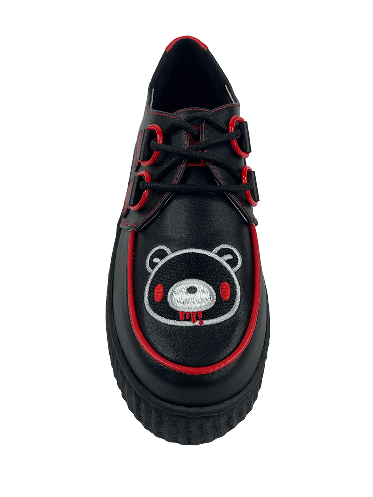 YRU x Gloomy Bear Goth Emo Krypt Creeper Shoes - Black / Red