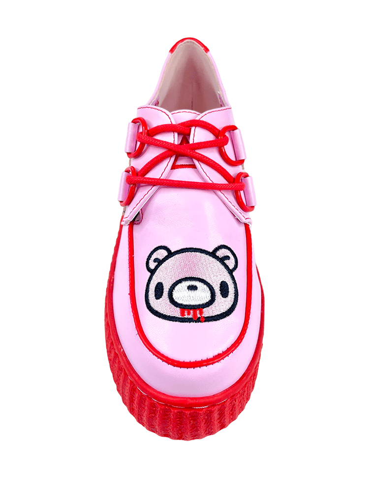 YRU x Gloomy Bear Goth Emo Krypt Creeper Shoes - Pink / Red