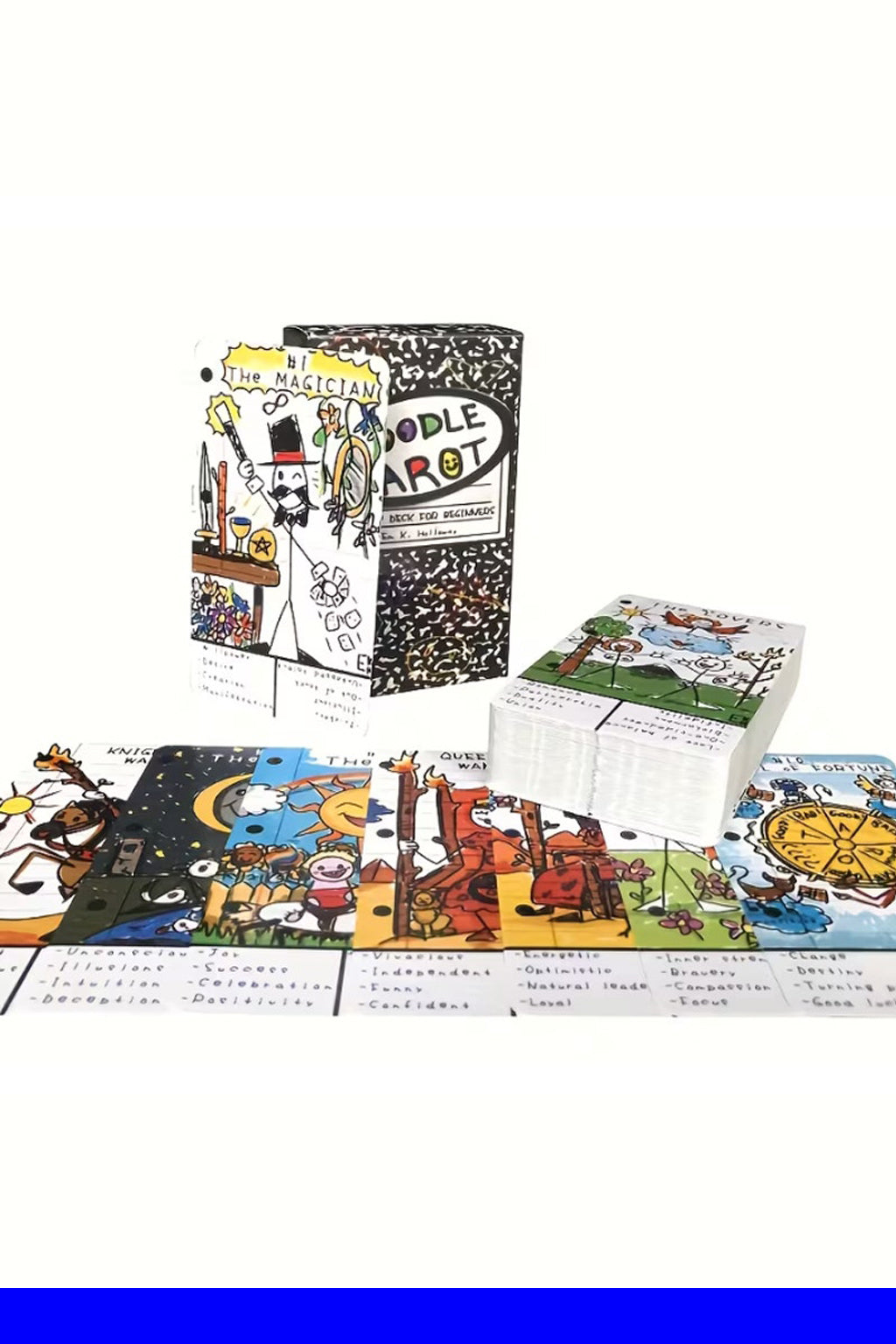 Doodle Tarot Deck for Beginners – Illustrated Study Cards with Meanings