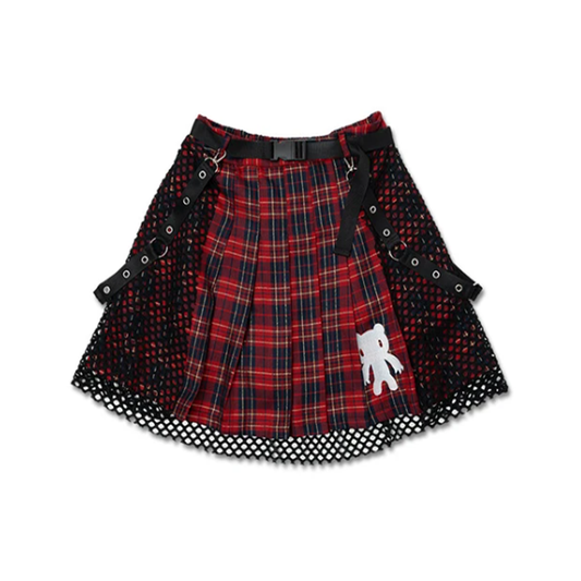 ACDC RAG Gloomy Bear Dark Pleated Japanese Goth Skirt