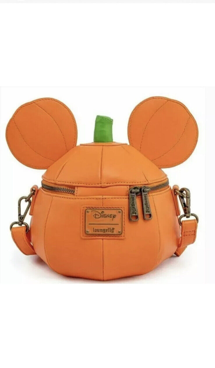 Disney Loungefly Mickey Jack-O-Lantern Pumpkin Glow in the Dark Crossbody Bag