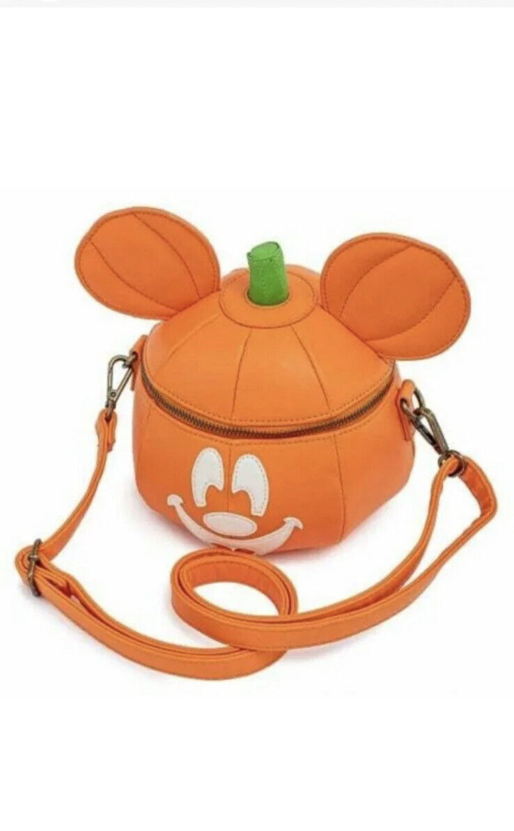 Disney Loungefly Mickey Jack-O-Lantern Pumpkin Glow in the Dark Crossbody Bag