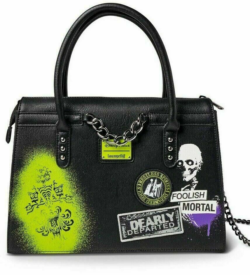 Disney Parks Haunted Mansion Loungefly Hitchhiking Ghosts Crossbody Bag