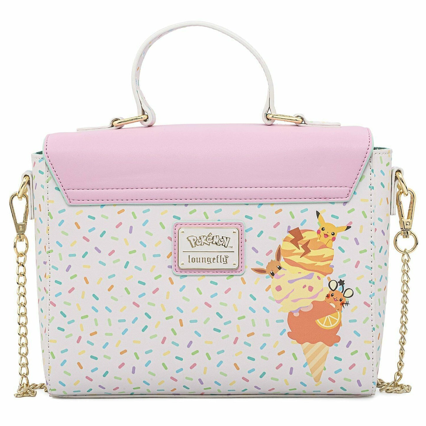 Loungefly X Pokemon Ice Cream Friends Eevee, Pikachu Scallop Crossbody Bag