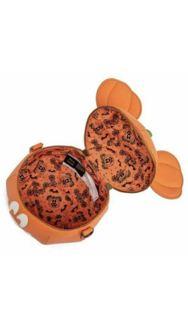 Disney Loungefly Mickey Jack-O-Lantern Pumpkin Glow in the Dark Crossbody Bag