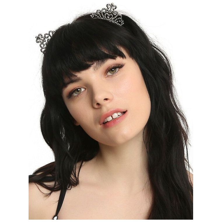 Blackheart Silver Tiara Cat Ear Headband, Music Festival