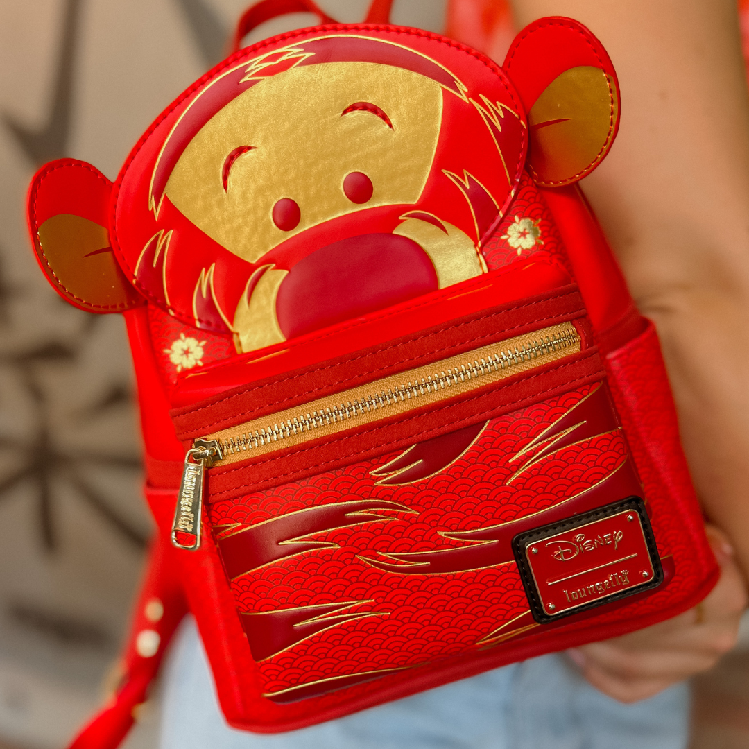 Loungefly Disney Red Lucky Winnie the Pooh, Tigger Mini Backpack